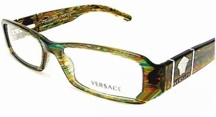 Versace Mod 3087 Rectangle Eyeglasses in Black with Golden 